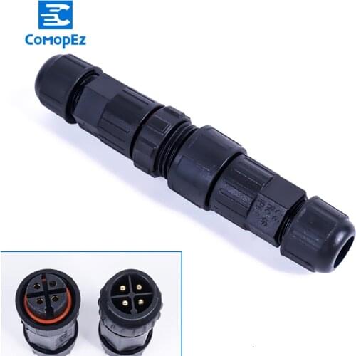 AC DC 15A 7.5mm IP68 Waterproof Connector 2/3/4/5/6/7/8 Pin Male Female Industrial Electrical Wire Connectors for Led Light