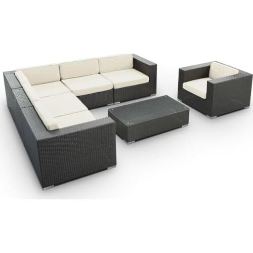 All Weather Outdoor Wicker Patio 7-Piece Sectional Sofa Set