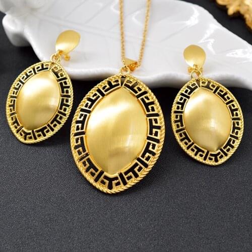 ZEA Dear Jewelry Big Round Jewelry Sets For Women Earrings Pendant Necklace Wedding Jewelry For Party Wedding Classic Jewelry