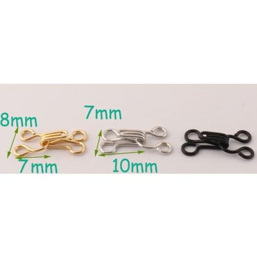 100 pcs Hook Eye Closure Gold/Silver/Black hook eye clasp clothing hook sewing hook and eye hook and eye clasp