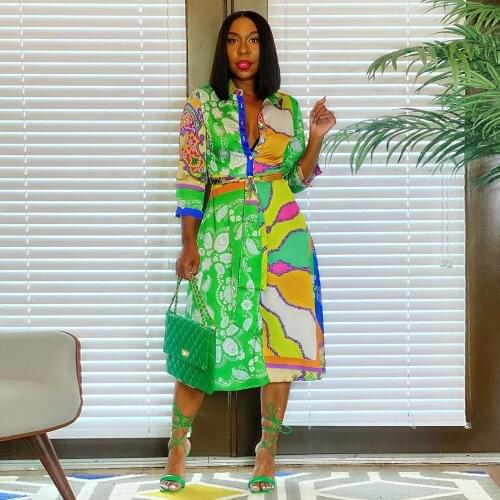 Color Block Paisley Bandanna Print Dress Women Turn Down Collar Long Sleeve Shirt Dresses Vintage Single Breasted Blouse Vestido