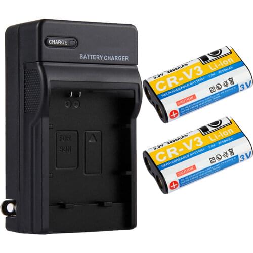 2Pcs 1400mAh CR-V3 CRV3 Rechargeable Li-ion Camera Battery + Charger For Kodak C340 C310 C530 C875 C743 DX6340 C360 C433 D4104