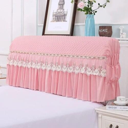 Cotton Bed Head Cover Embroidery Flowers Bedhead Dustcover Four Seasons Elastic Headboard Protector Case With Storage Bag 1 PC