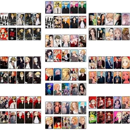 10Pcs/Set Anime Tokyo Revengers Crystal Card Stickers Cartoon Printing Stationery Decoration Fans Gift