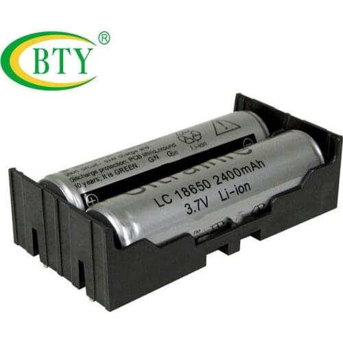100pcs/lot BTY 3.7V Plastic 18650 Battery Holder Storage Box Container Box For 2x18650 Rechargeable Batteries Organizer