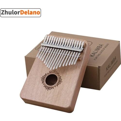 17 Key Kalimba Mahogany Thumb Finger Piano Musical Instruments Easy to Learn and Use, for Kids Adult Beginners or Professional