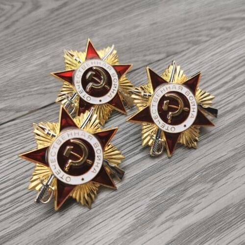 3pcs/lot Customized Medal 1st Class Order Great Patriotic War USSR Soviet Union medals Badge