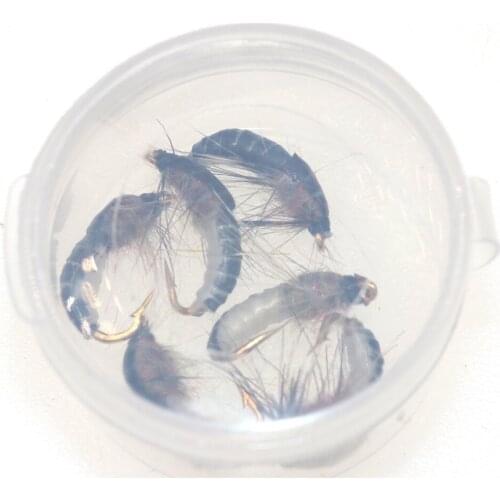 6Pcs/Set Realistic Nymph Scud Fly for Trout Fishing Artificial Bait Simulated Scud Worm Fishing Lure 2021