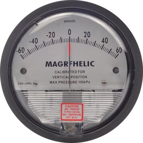 -60~60PA Micro Differential Pressure Gauge High Precision 1/8 "NPT Air Pressure Meter Barometer New Arrial TE2000