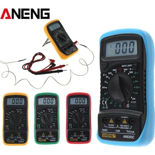 ANENG AN8205C Thermometry Digital Multimeter Voltmeter Ammeter AC DC OHM Volt Tester Test Temperature Gauge Tool