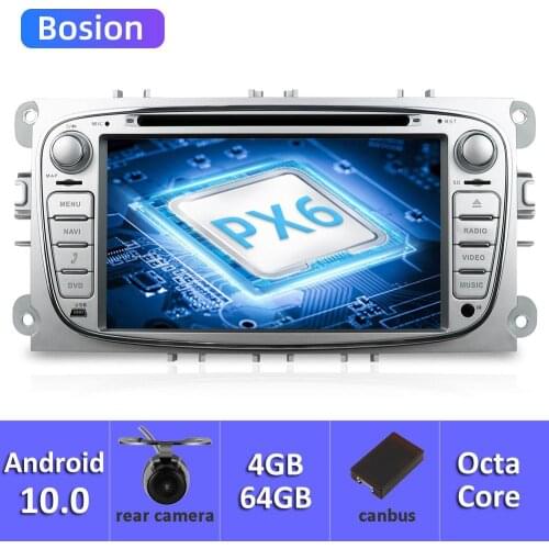Bosion 2 din Android 10 Car DVD Multimedia Player for Ford/Focus Mondeo S-MAX C-MAX Galaxy 4G 64G radio 2din GPS Navi stereo pc
