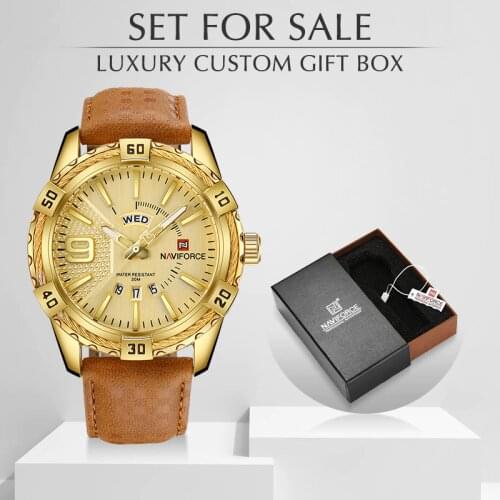 New NAVIFORCE Luxury Brand Men Fashion Watches Mens Waterproof Quartz Watch Male Clock With Box Set For Sale Relogio Masculino