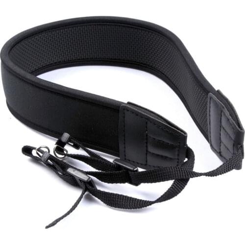 Black Skidproof Elastic Neoprene Neck Strap for Nikon Canon Pentax Sony Olympus Camera DSLR