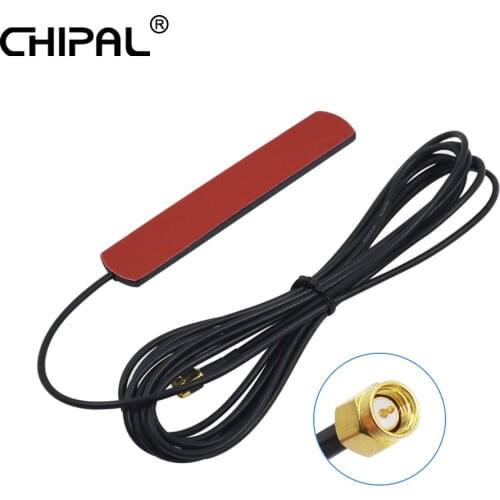 CHIPAL 2dbi/3dbi GSM Antenna with SMA Male Connector 3G 4G LTE wifi patch Aerial RG174 With 3M Length Cable for modem and router
