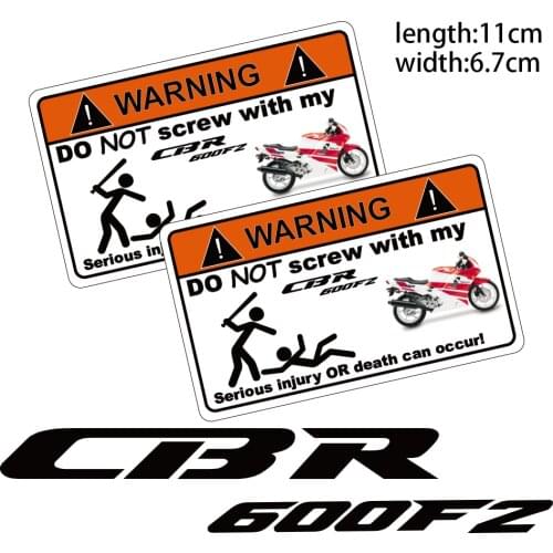 KODASKIN Motorcycle Cheap Creative Warning Sticker Decal for Honda CBR600F2