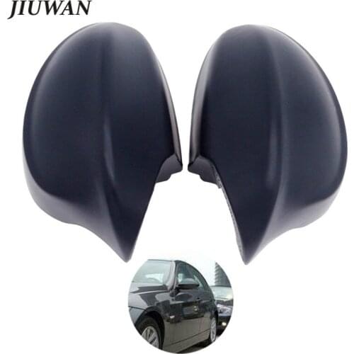 For BMW 3 Series E90 E91 2005-2008 One Pair Car Mirror Rearview Cover Matte Black ABS Weathproof Side Mirror Protection Shell
