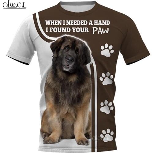 HX Newest Popular Animal Leonberger Unisex T-Shirt Men Streetwear 3D Print Harajuku Short Sleeve Casual Pullover Drop Shipping