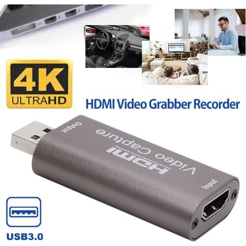 1080P 4K Video Capture Card USB 3.0 2.0 HDMI Video Grabber Record Box for PS4 Game DVD Camcorder Camera Recording Live Streaming