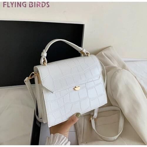 FLYING BIRD Patent White Crossbody Bags For Women 2021 Small Handbag Small Bag PU Leather Hand Bag Ladies Designer Evening Bags