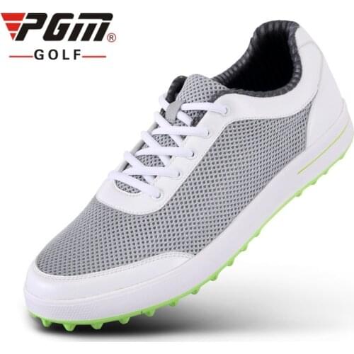 2020 Pgm Men Golf Shoes Mesh Breathable Ultra-Light Non-Slip Golf Sneakers Men Comfortable Lace Up Sports Shoes D0349