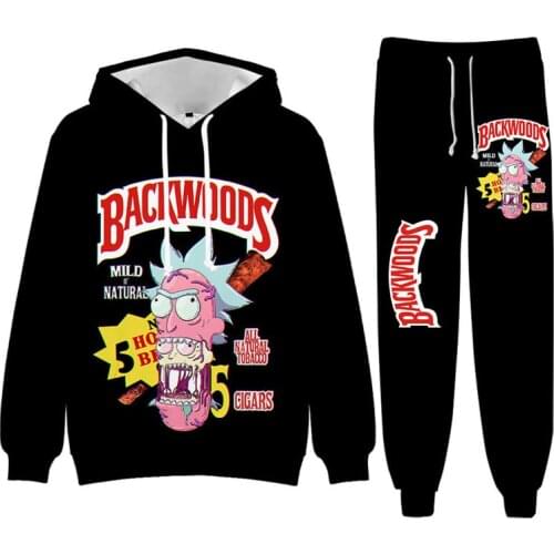 Funny Foods Backwoods Honey Berry Two Pieces Sets Men 3D Hoodies+Pants Suit Men Autumn Sweatshirt fashion Trousers Men Clothing