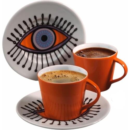 Kütahya Porcelain 11R19 Toledo 2 Person Coffee Cup Set Turkish Coffee Espresso Made in Turkey %100 Original