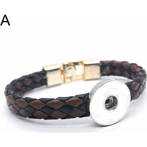 10 Colors New 251 PU Leather Retro fashion Interchangeable Bracelet 18mm Snap Button Charm Jewelry for women Teenager gift
