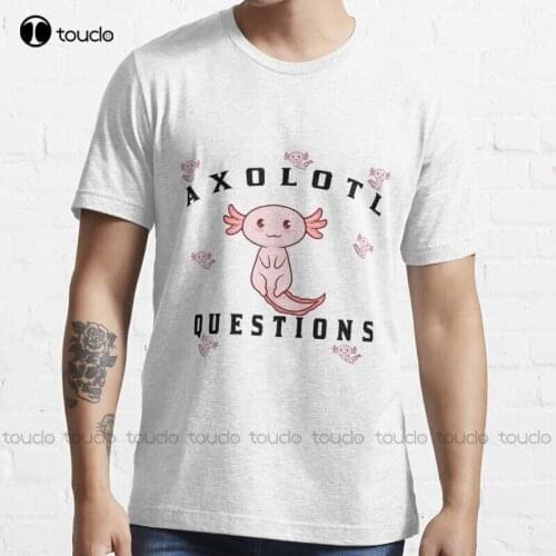 New I Axolotl Questions Relaxed T-Shirt Cotton Tee Shirt black shirts for women Unisex