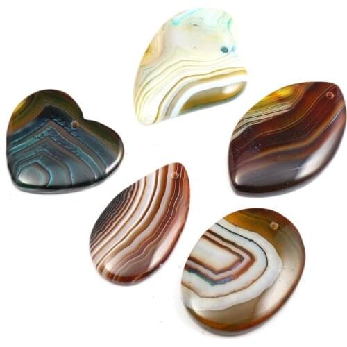 New Agates Pendants Irregular Shape Natural Stone Pendants Charms for Jewelry Making Necklace