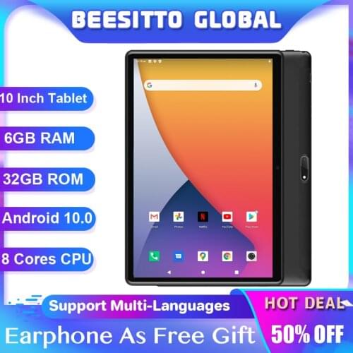 6GB RAM 32GB ROM 10 Inch Tablet PC Octa Core CPU Android 10.0 OS 1280X800 HD IPS Screen 4G FDD LTE Bluetooth WiFi GPS Pad