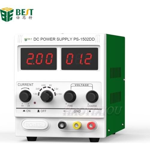 BST-1502DD Adjustable DC Power Supply 0-2A 15V Digital Display Phone Repair Power Supply Continuous Conductive DC Regulator