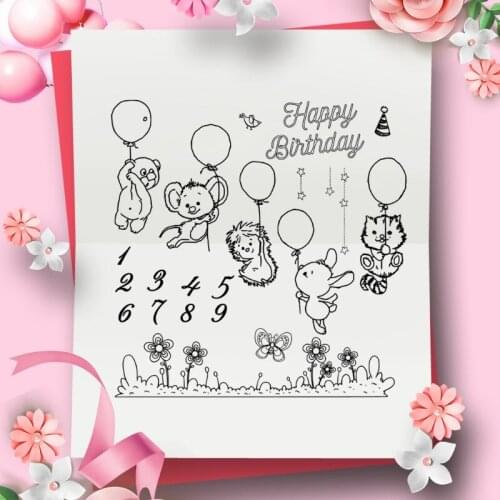 Happy Birthday DIY Silicone Clear Stamp Cling Seal Scrapbook Embossing Album