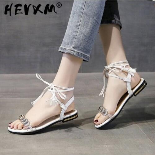 Large Size Flat Sandals The New Summer Edition Of 2021 Is Waterproof Diamond Cross Strap Flat Roman Shoes With Multiple Colors