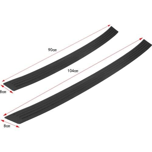 Car Styling Black Rubber Rear Guard Bumper Protector Trim Cover Sticker for CITROEN SEDAN DS3 DS5 DS6 C3 C4 C5 C6 C8