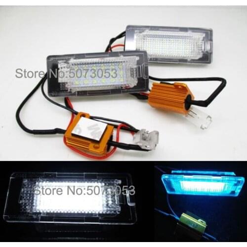 2PCS LED Number License Plate light lamp for VW Golf V Plus Passat 3C B6 09-11 B7 2013~ Touran Touareg Polo 6R Sharan Jetta
