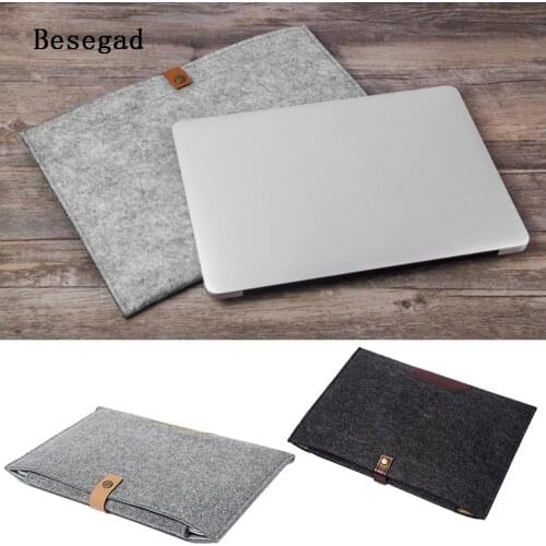 Besegad Ultra-thin Protective Soft Sleeve Holder Case Pouch Bag for Apple Macbook Mac book Pro Retina Air Laptop 11 13.3 inches