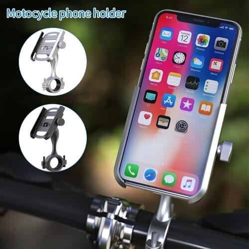 Universal Motorcycle Bicycle Phone Navigation Fixed Bracket Moto Handlebar Aluminum Alloy Phone Holder Motorbike Phone Stands