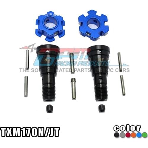 GPM HARDEN STEEL CVD JOINTS AND ALUMINUM WHEEL HEX For TRAXXAS X-MAXX RC Upgrade