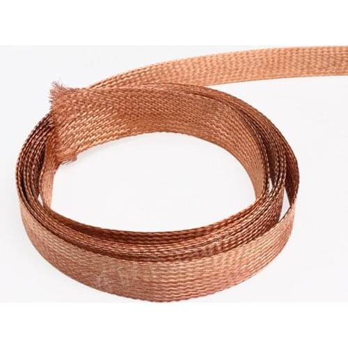 1Meter Copper Braided Sleeve Metal Shielding Cable Wire Sleeving 2 4 6 8 10 12 - 28 mm