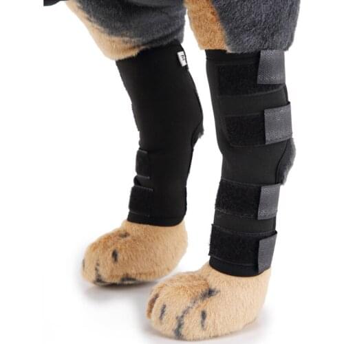 1Pair Winter Dog Knee Pads Warm Dog Hind Leg Joint Wrap Support Protector Breathable Injury Recover Legs Soft Pet Knee Pads