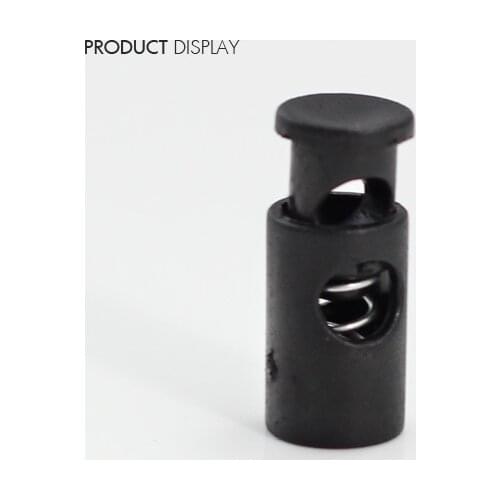 10pcs Pack Cord Lock Toggle Stopper lock Bean Black Toggle Clip NK156
