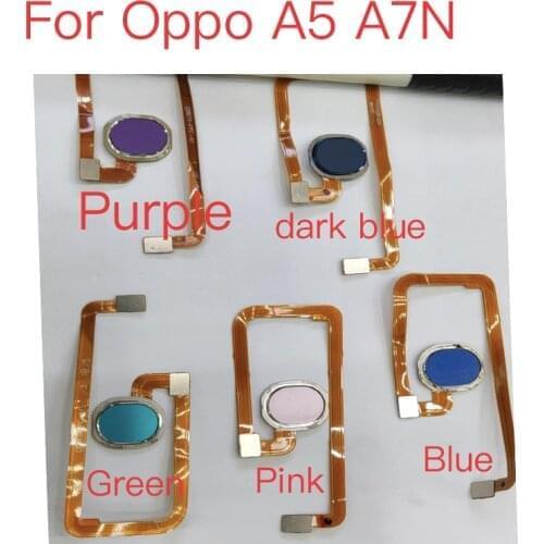 10pcs New Home Finger Reader Fingerprint Reader Touch ID Sensor Return Key Home Button Flex Cable For Oppo A5 A7N