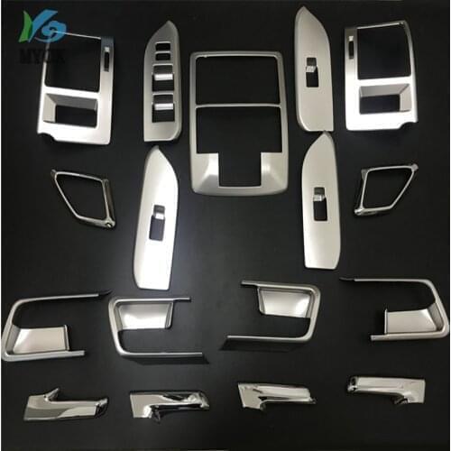17PCS ABS Chrome interior DASH BOARD Air Vent COVER For TOYOTA LAND CRUISER PRADO 150 FJ150 LC150 2014 2015 2016 2017-2018