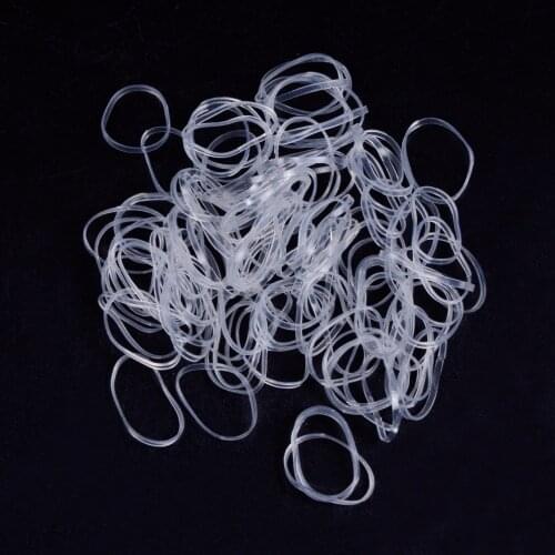 350pcs/pack Transparent Elastic Rubber Band Hair Band Tie Braids Hair Ring Ropes Bind Tool Hairstyle Holding Band