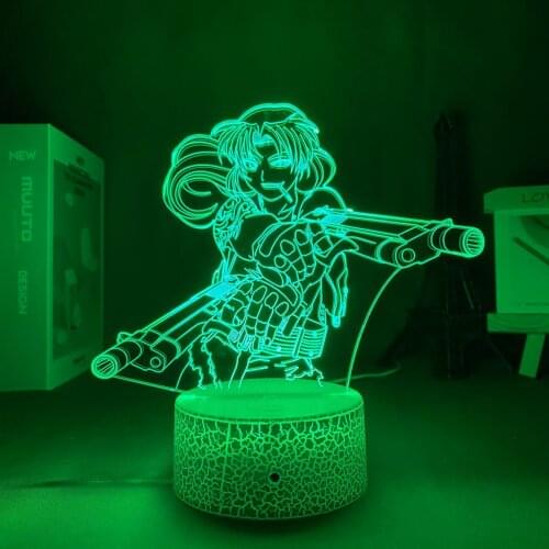 3D Lamp Black Lagoon Manga Revy Led Night Light for Bedroom Decor Gift Nightlight Anime Table Led Panel Lights Revy Black Lagoon