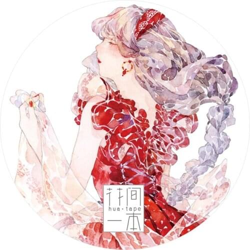 4.3cmx10m Girl Who Loves Lace Dress Paper Masking Tape Stickers