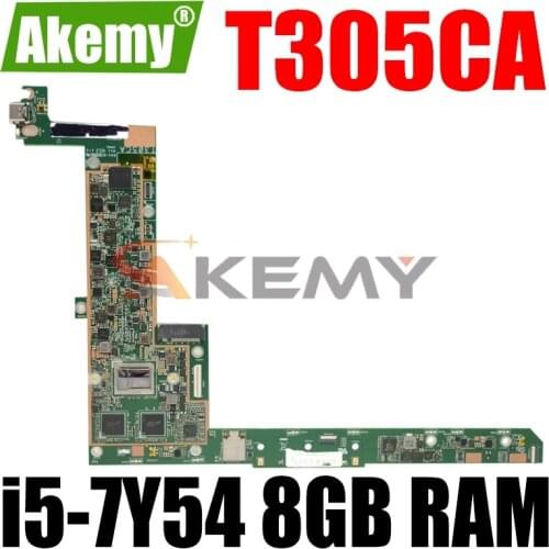 AKemy T305CA i5-7Y54 CPU 8GB RAM Motherboard For Asus T305 T305C T305CA Laptop Mainboard Test 100% OK
