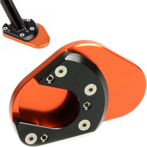 Motorcycle Aluminium Side Stand Pad Enlargement Plate Kickstand Extension for 390 2013 2014 2015 2016 2017 2018