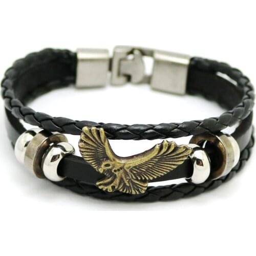 Eagle Mens Bracelet 2016 Vintage Jewelry Hand-Woven Bracelets Fashion Casual Eagle Bracelet Jewelry For Men And Women