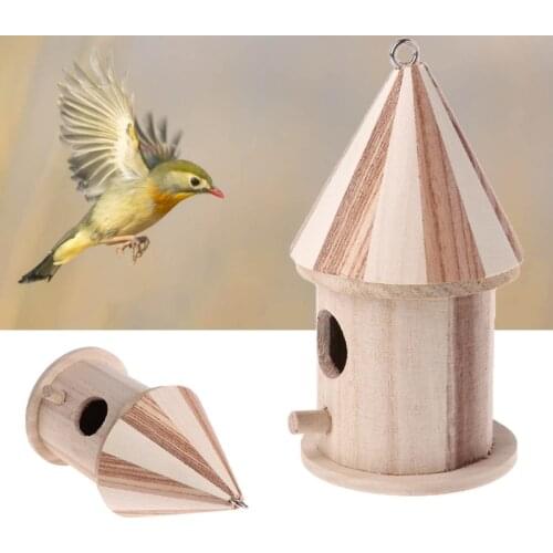 Wooden Nesting Nest Box Bird Cage House Small Birds